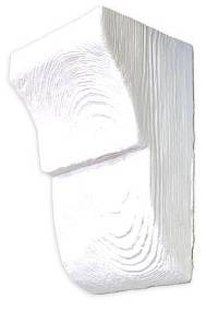 Консоль декоративная, 100х165х85 мм рустик, белый